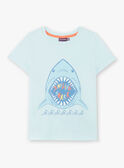 T-shirt azul com padrão tubarão ZUZAGE1 / 21E3PGL3TMC614