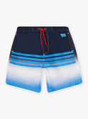 Calções de banho azul degradê às riscas vermelhas menino CYMAILLAGE / 22E4PGO3MAI622