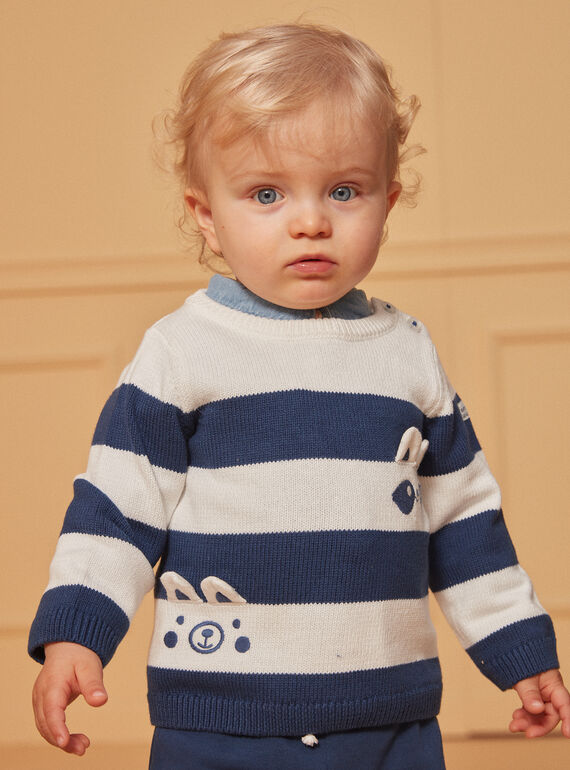 Camisola azul e branca às riscas LADAEL / 24H1BGJ1PUL001