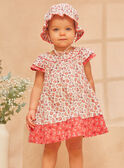 Vestido patchwork de cor terracota KANORA / 24E1BFE1ROB001