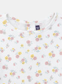 T-shirt cor crua florida com mangas em balão KRIBLETTE 2 / 24E2PFB1TMC001