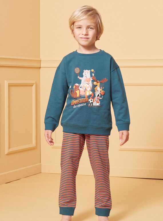 Pijama de lã cardado Animais da floresta LUISPOAGE / 24H5PG36PYJ714