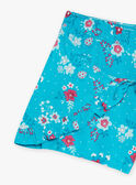 Calções azul-turquesa estampado florido menina CAUSHOETTE 2 / 22E2PFT4SHO202