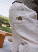 Calças branco-giz em twill GADAEL / 23H1BG81PAN632