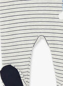 Babygro cinzento e azul-marinho bebé menino VELANCELEX / 20H5BG39GREJ920