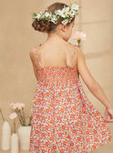 Vestido com smocks baunilha e com estampado florido KRUDETTE 1 / 24E2PFK1RBS114