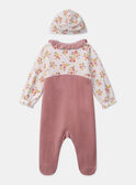 Babygrow de veludo com gorro 