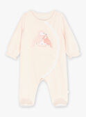 Babygro-pijama rosa-drageia em veludo cartonado KORDULA / 24E0NF11GRED310