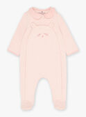 Babygro-pijama rosa com animação 3D orelhas de gato KECARLA / 24E5BF51GRE301