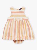 Vestido e cueca cru com estampado às riscas FAUNA / 23E1BFP2ROB001