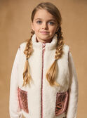 Pink copper SLEEVELESS JACKET MRODOETTE / 25E2PF31GTVK007