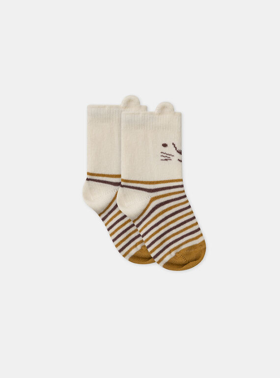 Meias às riscas com rosto de leão MAARNO / 25E4BG72SOQ114