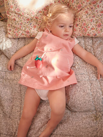 Casula rosa com estampado de frutas bebé menina CALAURIE / 22E1BFJ1CHS413