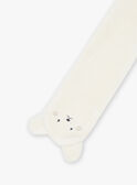 Écharpe branco em pelo sintético com rosto de ursinho DIOLAF / 22H4BGM3ECH001