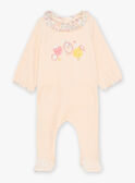 Babygro-pijama em veludo pêssego KECECILE / 24E5BF54GRE413