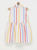 Vestido sem mangas branco às riscas RAFARAETTE / 19E2PFC1CHS001