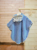 Capa de banho às riscas azul-vivo bebé menino CILIAM / 22E4BGO1CDB701