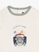 Body-t-shirt baunilha de mangas compridas com padrão de trator e animais GABORICE / 23H1BG71BOD114