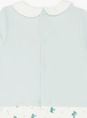 Babygro branco e verde-água bebé menino ZEBRAN / 21E5BG15GRE020