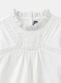 Blusa-body com folhos de cor crua LACOLINE / 24H1BFJ1BOD001