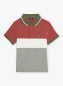 Camisa pólo com dinossauro colorblock FRIPLAGE1 / 23E3PGD1POL628