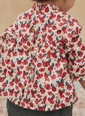 Camisa cru e vermelho com estampado florido GAOPHELIE / 23H1BFQ1CHE001