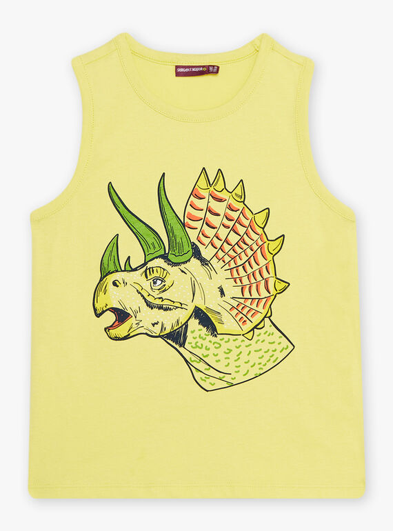 Camisola de alças azul com padrão de tubarões menino CYDEBAGE4 / 22E3PGT2DEB108