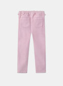 Calças de veludo cor-de-rosa LADOSETTE / 24H2PFQ1PAND329
