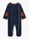 Pijama e gorro azul-noite em veludo GEKOKO / 23H5BGF1GRE713