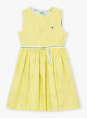 Vestido reversível amarelo em cetim de algodão LAPAKRETTE / 24H2PFI1ROBH705
