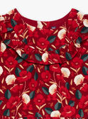 Vestido vermelho com estampado florido em bombazina GAOLLY / 23H1BFQ1ROBF506