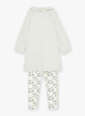 Conjunto camisa de dormir e leggings sálvia com padrão de unicórnio e estampado florido KUIPAETTE / 24E5PF51CHNG610