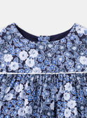 Vestido azul e branco às flores LACECILE / 24H1BFJ1ROB070
