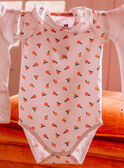 Body cru com estampado pêssego bebé menina CAPATRICIA / 22E1BFM1BOD001