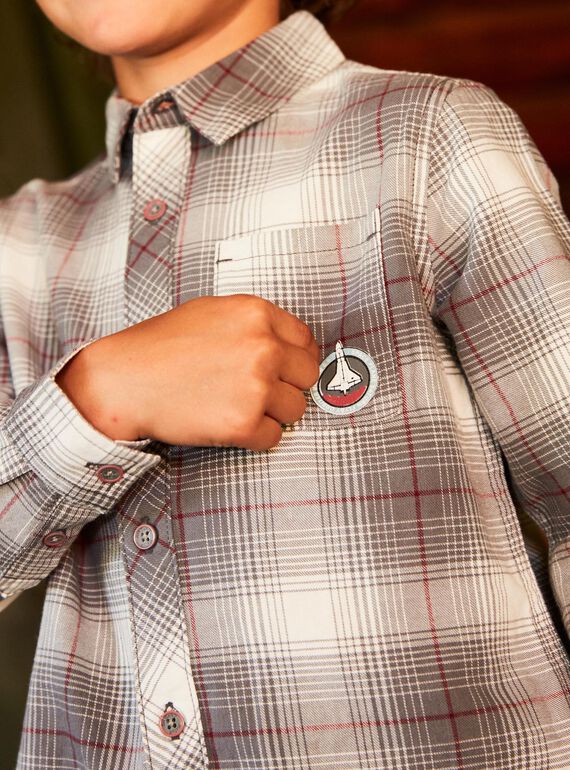 Camisa aos quadrados com estampado foguetão DUCHEMAGE / 22H3PGZ1CHMJ908