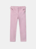 Calças de veludo cor-de-rosa LADOSETTE / 24H2PFQ1PAND329