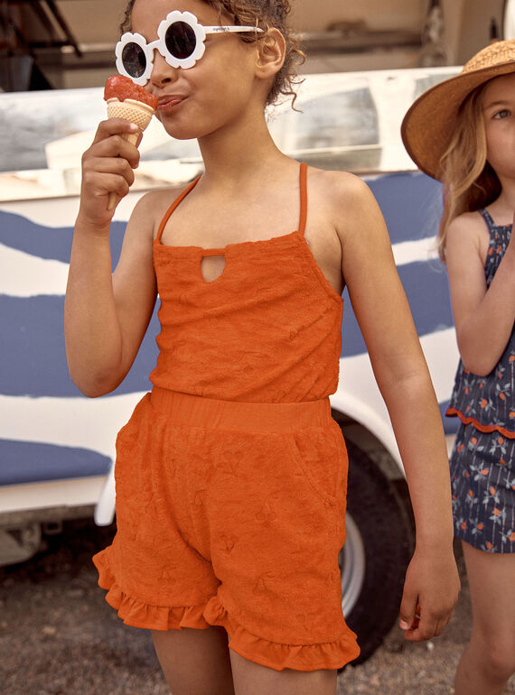 Camisola de alças laranja em esponja FLYPOGETTE / 23E2PFR1DEB407