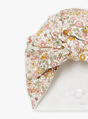 Gorro de recém-nascido cru e rosa com estampado florido LOA / 24H0AF11BON001