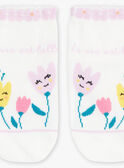 Meias curtas cru com padrão de flores FLEWETTE / 23E4PFS1SOB001