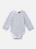 Conjunto body e vestido-jardineira azul e cru LACELIA / 24H1BFJ1ENS001