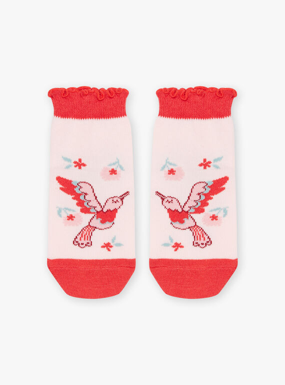 Meias curtas nude com estampado pássaros FLUZOETTE / 23E4PFQ1SOBD319