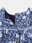 Vestido azul e branco às flores LACECILE / 24H1BFJ1ROB070
