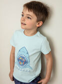 T-shirt azul com padrão tubarão ZUZAGE1 / 21E3PGL3TMC614