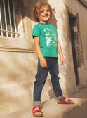 T-shirt com padrões dinossauro e bicicletas fosforescentes FEPAGE / 23E3PGB2TMC630