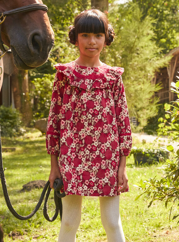 Vestido de bombazina floral LALOUNETTE / 24H2PFR2ROBF506