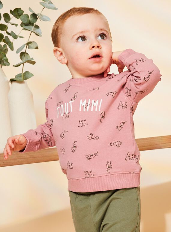 Sweat vintage com estampado de animais FAGETIENNE / 23E1BGD2SWED332