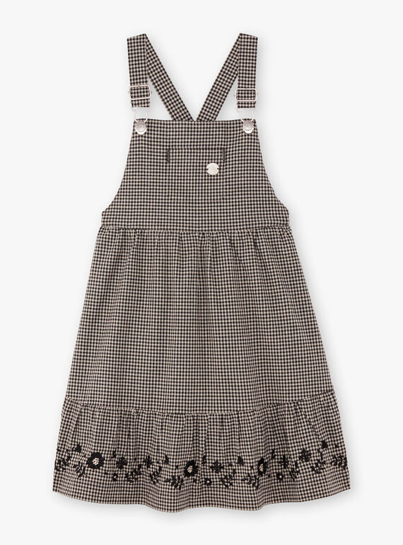 Vestido jardineiras fluido vichy menina BECHAETTE / 21H2PF21CHS090