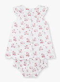 Vestido estampado em popelina, bloomer e fita bebé menina ZOLISE / 21E0CFY2ENS000