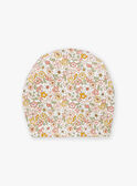 Gorro de recém-nascido cru e rosa com estampado florido LOA / 24H0AF11BON001