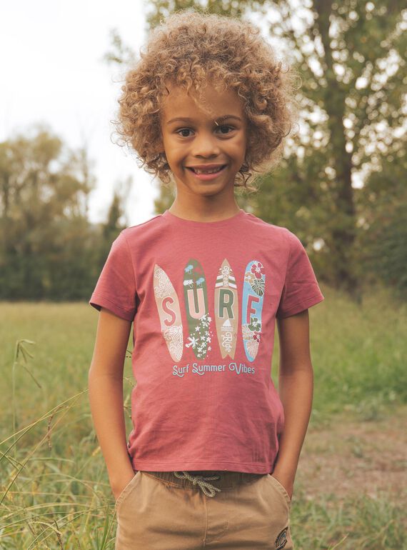 T-shirt com padrão surf FISURFAGE / 23E3PGD2TMC303